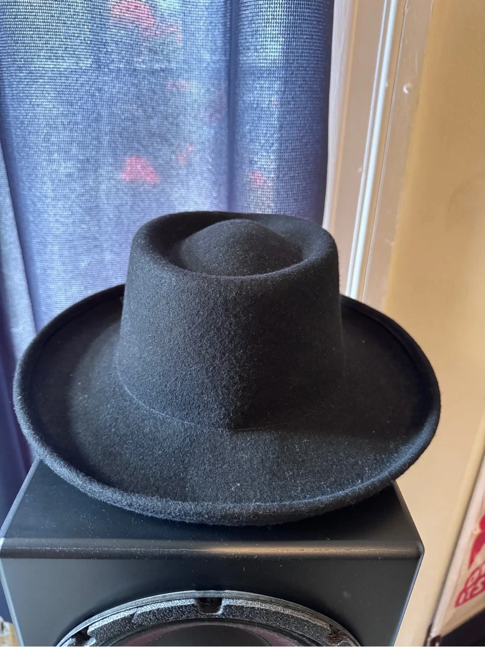 Gigi Pip Black Gambler Hat Size S/SM